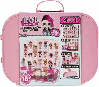 .O.L. Surprise! Fashion Show On-The-Go Storage. Playset with Doll Included – Light Pink