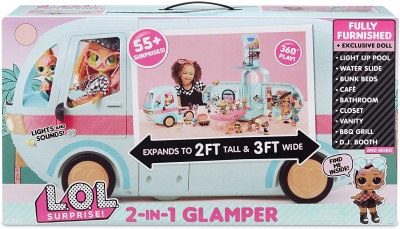 Кукла-сюрприз MGA Entertainment LOL Surprise Glamper Автобус с куклой, 559771